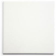 (image for) Tile, Wall, Ceramic, White, Glazed, 200mm x 200mm, Pack of 10